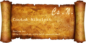 Csutak Nikolett névjegykártya