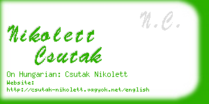 nikolett csutak business card